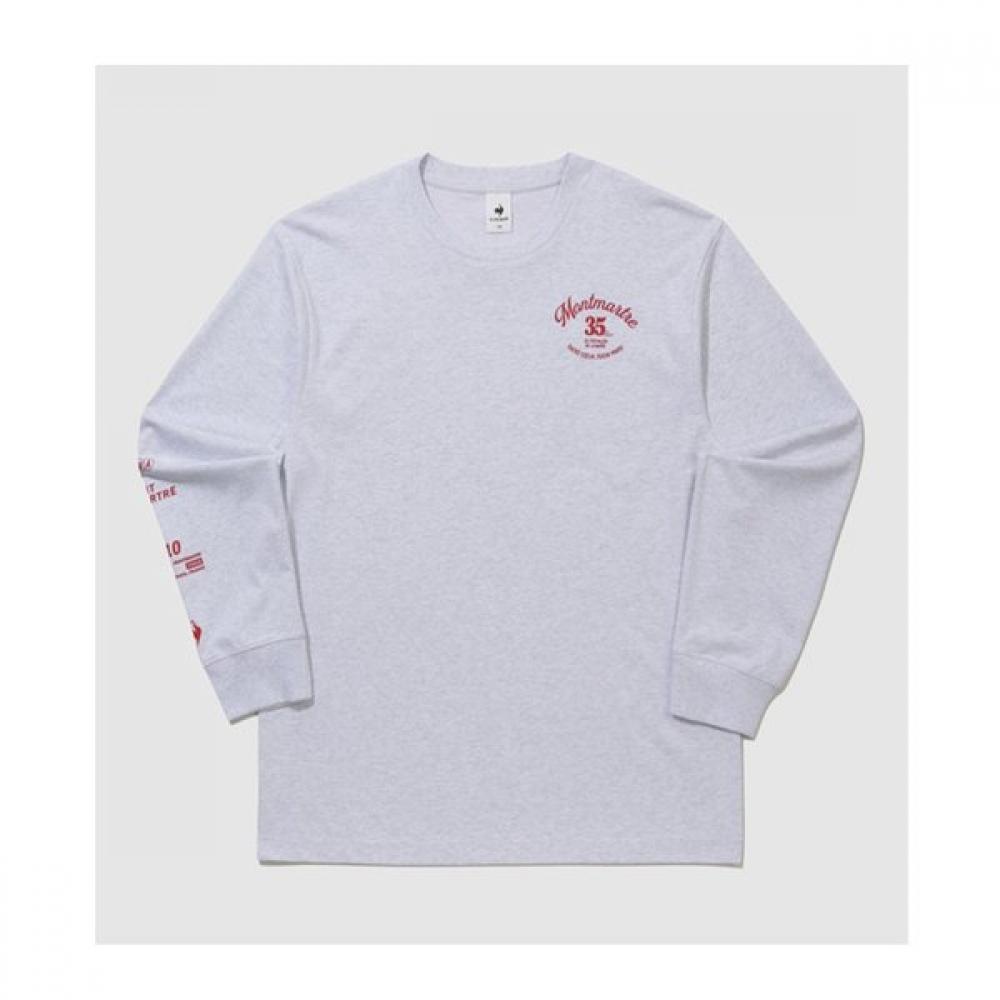Le Coq Sportif Heritage Graphic Loose Long sLeeve Tee Unisex Qq323lrl84 WMG white melange/110 public 2XL