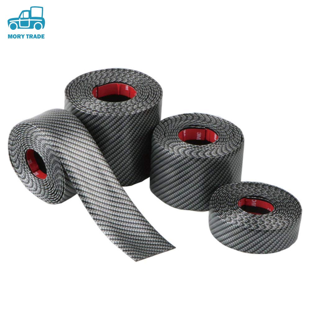 MORYTRADE Carbon Fiber Scuff Plate, Bumper Protector, Side Step Guard, 7cm x 3m