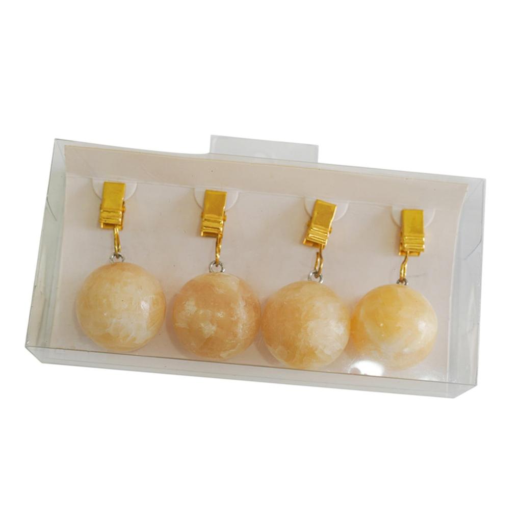 4Pcs Tablecloth Weights with Rust Resistant Clip Table Cover Pendant Stones for Flags Outdoor Party Garden Family Dinner Desk