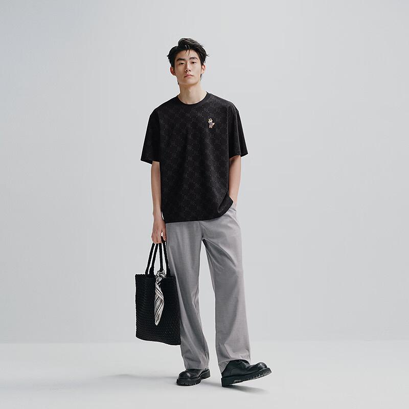 PEACEBIRD Men's Straight Fit Embroidered Casual Pants