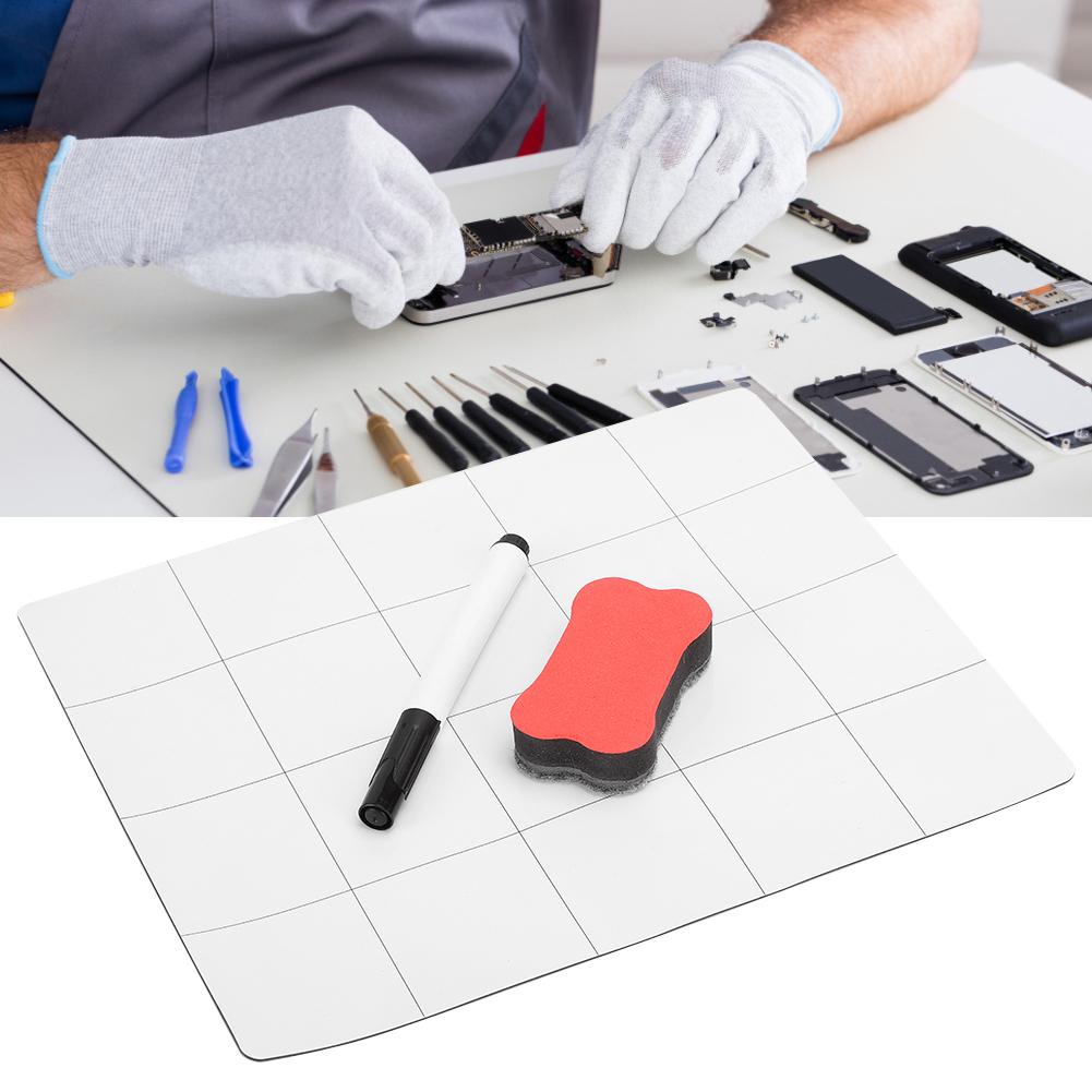 Magnetic Rewritable Work Desk Mat Surface Pad for Mobile Phone Tablet Repairing