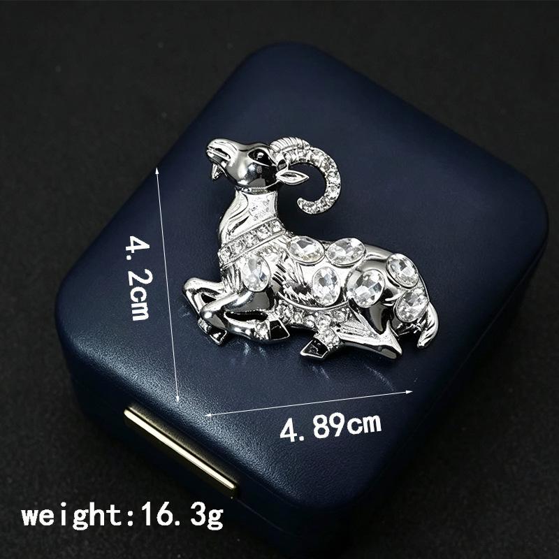 Year of the Sheep Zodiac Brooch: Alloy Sheep Corsage Pin for Women