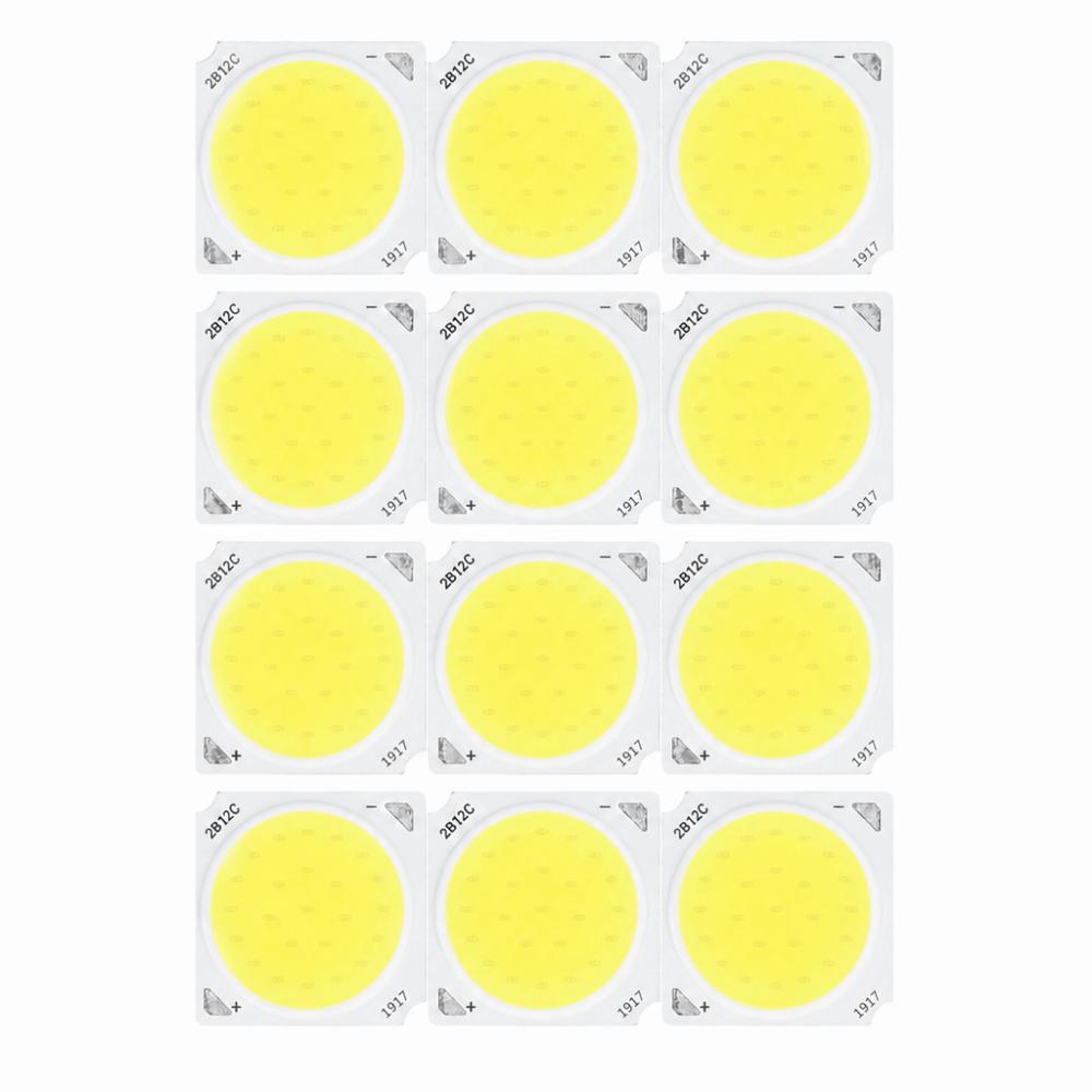 12PCS 36-41V High Power LED Chip 12W Round LED Chip Easy COB Light Source  Kitchen Lighting