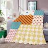 Aesthetic Colorful Fun Collages Throw Lightweight 240G Flannel Blanket Soft Skin-Friendly For Summer Cooling
