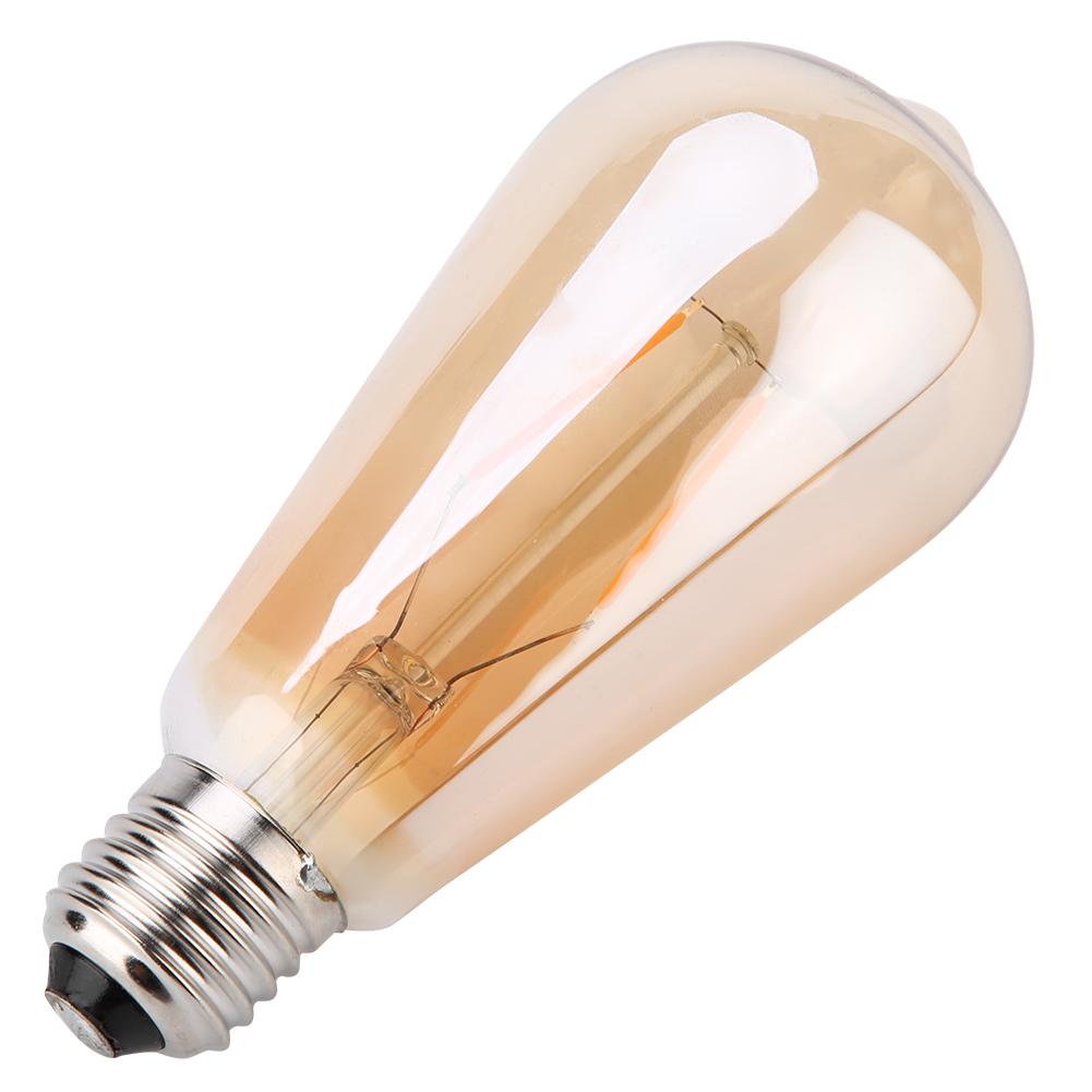 E27 Brown Glass Retro LED Light Lamp Bulb Lighting Decoration for Coffeehouse 2W