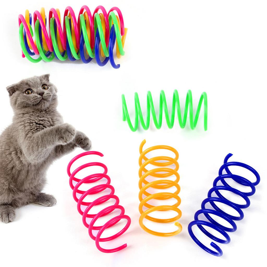 8/20 Pack for Cat Tube Spring Toy Interactive for Cat Toy for Indoor Cats Colorful Tube Plastic Coil for Kittens to Swa