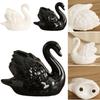 Koppel Zwaan Keramische Sieraden Creatief Zwart en Wit Woonkamer Studiekamer Dier Bonsai DIY Zachte Decoratie Huisaccessoires