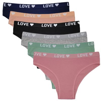 Moteriški apatiniai medvilniniai seksualūs kasdieniai moteriški mergaičių kelnaitės vienspalvės kelnaitės Intymūs apatiniai apatiniai kelnaitės 6 vnt/komplektas