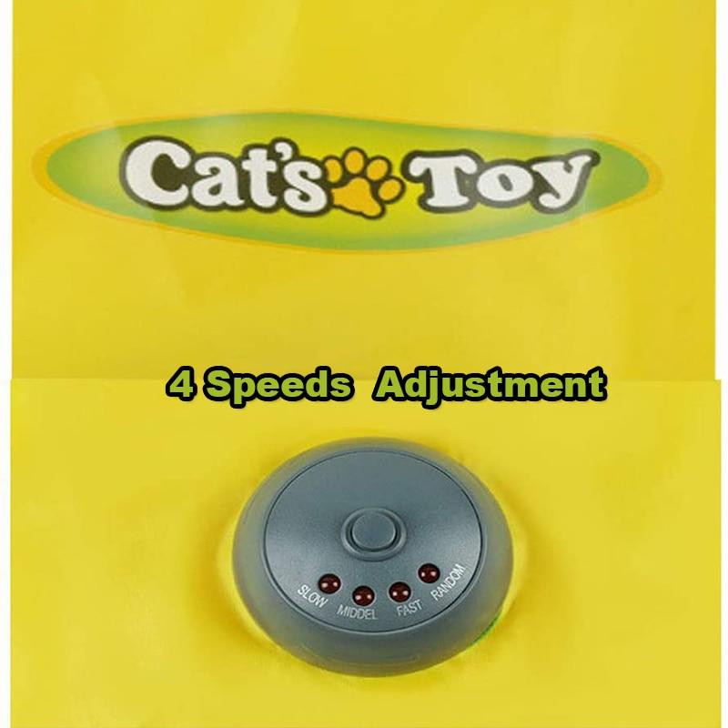 Four-speed Electric Cat Toy Plate Tease Cat Stick Pet Rotating Toys 4 Kinds of Speed Intelligent Cat Toys