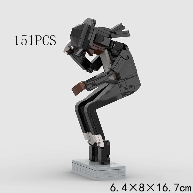 Ideas MOC Music Superstar Singers Dancers MJ Model Michael Jacksons Building Blocks Bricks Educational Kids Toys Christmas Gift