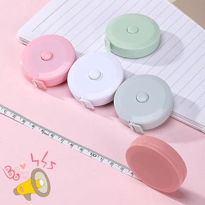 1/3/5 adet 1.5 m/60 inç plastik mezura otomatik teleskopik mezura sevimli Mini mezura ölçüm üç çevre mezura