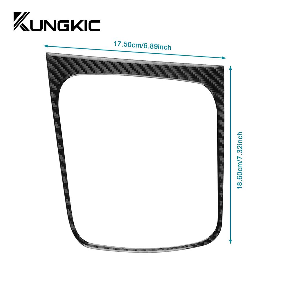 Real Soft Carbon Fiber Sticker For Seat Leon MK3 2013 2014 2015 LHD RHD Car Gear Shift Frame Panel Trim Interior Accessories