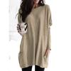 New Autumn Long Sleeved Casual Pocket T-shirt Top for Women's Clothing