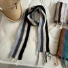 Y2k Color Block Knitted Scarf Women Cashmere Wool Scarves Harajuku Decoration Neckerchief Korean Style Thin Narrow Long Scarf