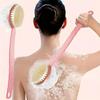 Weicher Körperwäscher, Duschpeeling, Badebürste mit langem Griff, Peeling, Hautmassagegerät, Reinigungsbürste, Badezimmerzubehör