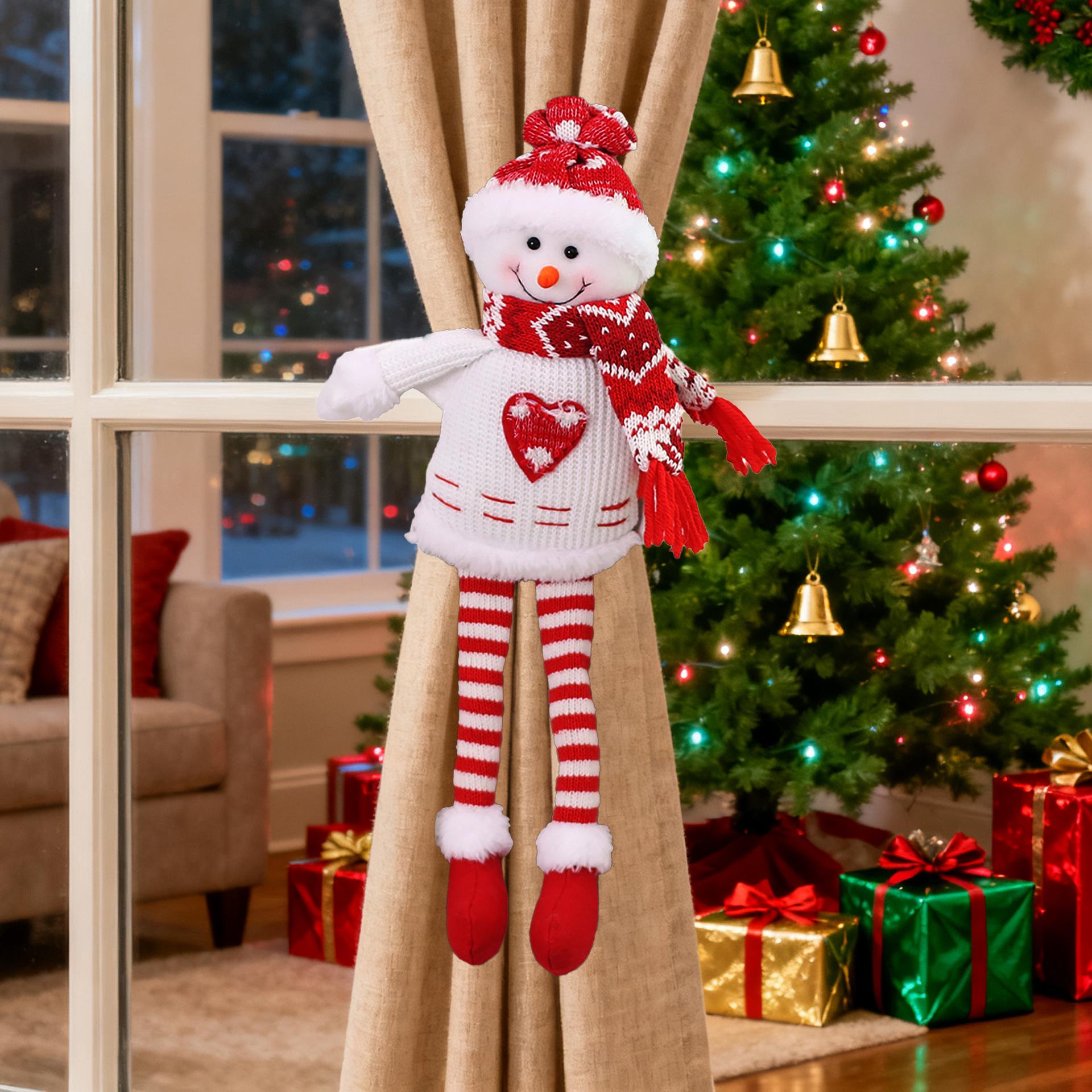 

Тижневі 3D В язані Підхвати для Штор з Санта-Клаусом - Різдвяний Домашній Декор