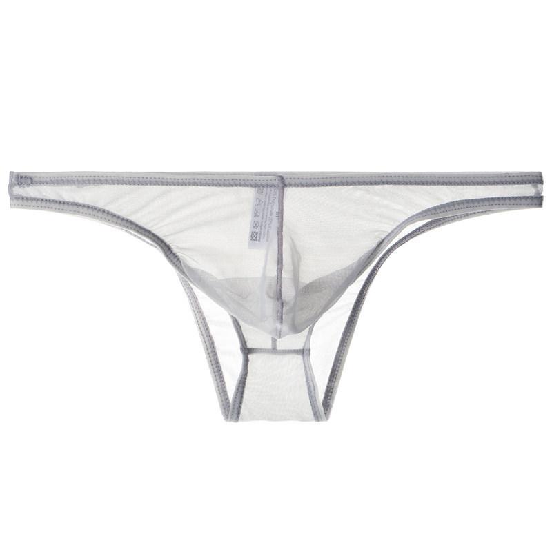 Ultra Thin Sheer Briefs Men Sexy Underwear Cooling Knickers Low Rise Bulge Pouch Underpants Soft Mesh Panties Male Lingerie