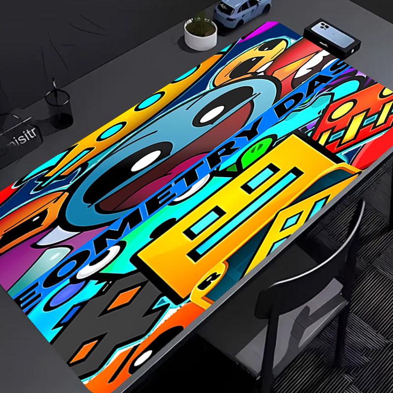 Geometry Dash5 Mouse Pad - Non-Slip Rubber Base, Smooth Surface for Work,Gaming,Office,And Home Use, Desk Mouse Pad