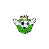 Green Football Pose Brooch - Cartoon World Cup Souvenir Metal Badge