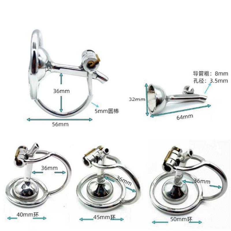 Adult Male Chastity Device with Reverse CB Lock Stainless Steel 304 Pot Lid Chastity Locking Device for Male Chastity