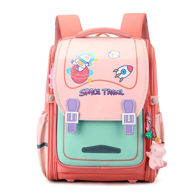 Charming Children s Backpack Gender-neutral With Fun Design Lightweight Nylon розовый