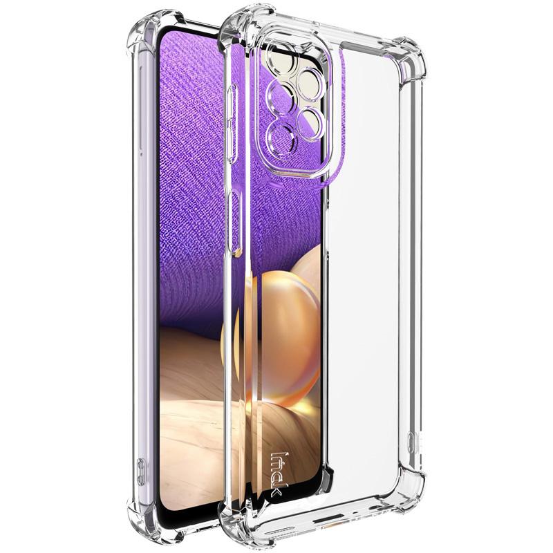 

IMAK UX-4 Series for Samsung Galaxy M32 5G/A32 5G Case Straight Frame Four Corner Shockproof Clear TPU Cover A