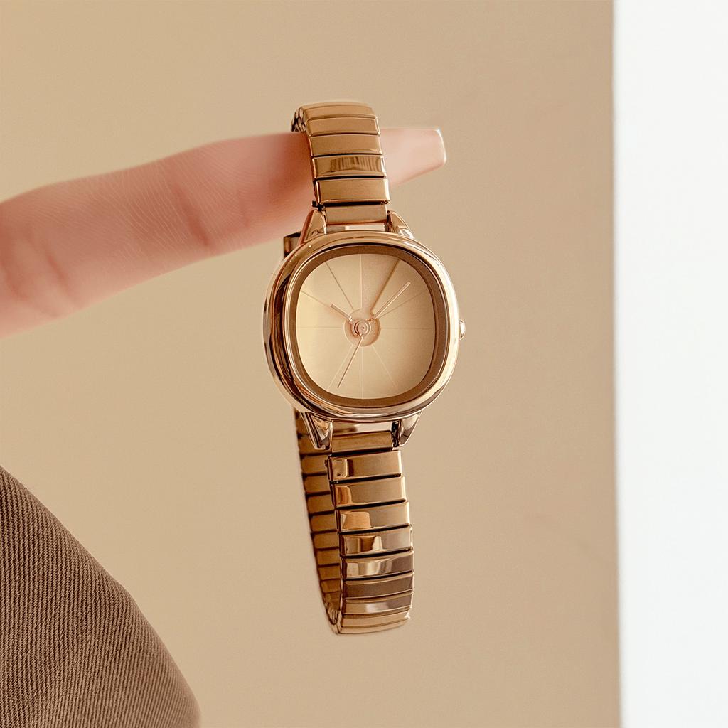 Minimalist Round Dial Quartz Women Watch Stainless Steel Wristwatch Simple Retro Small Ladies Dress Watches Daily Gift Clock