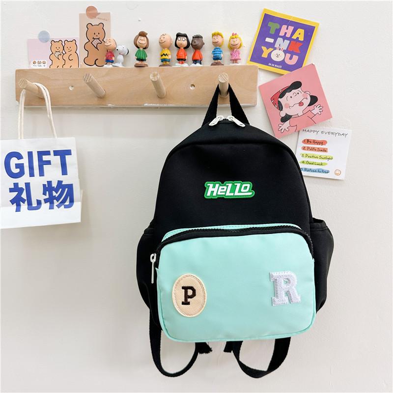 Stylish Large Capacity Kids Backpack Trendy Letter Pattern Nylon School Bag