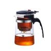 500-1800ml One Click of Filtering Teapot Transparent Heat-resistant Glass Teapot Office Household Cofffee Pot Kitchen Kettle