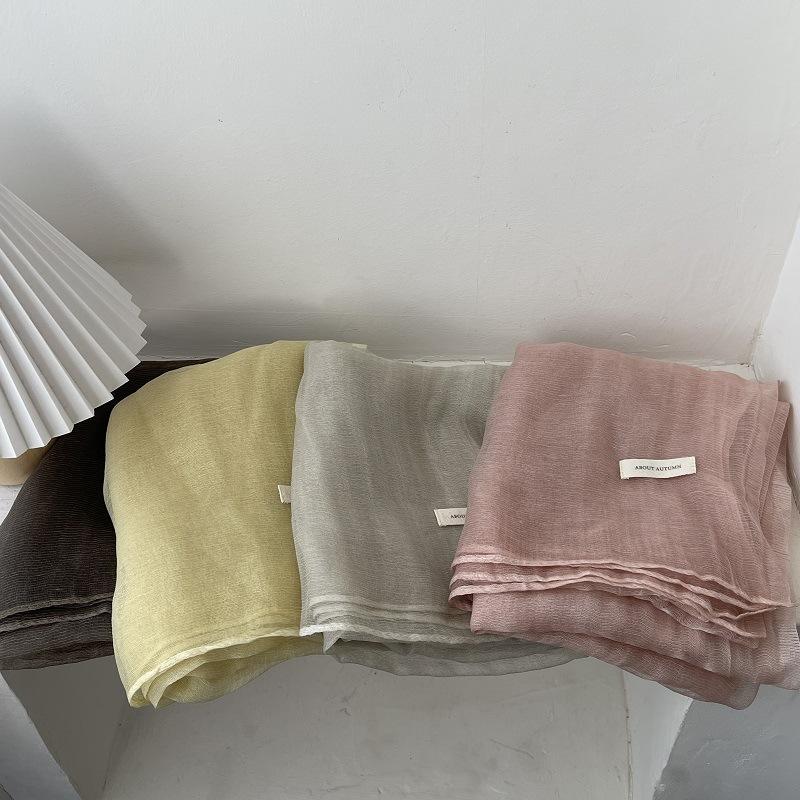 Vreovor Elegant And Comfortable Mesh Thin Scarf Sunscreen Travel Shawl Dual-Purpose Women'S Spring Summer Autumn Yarn High-End