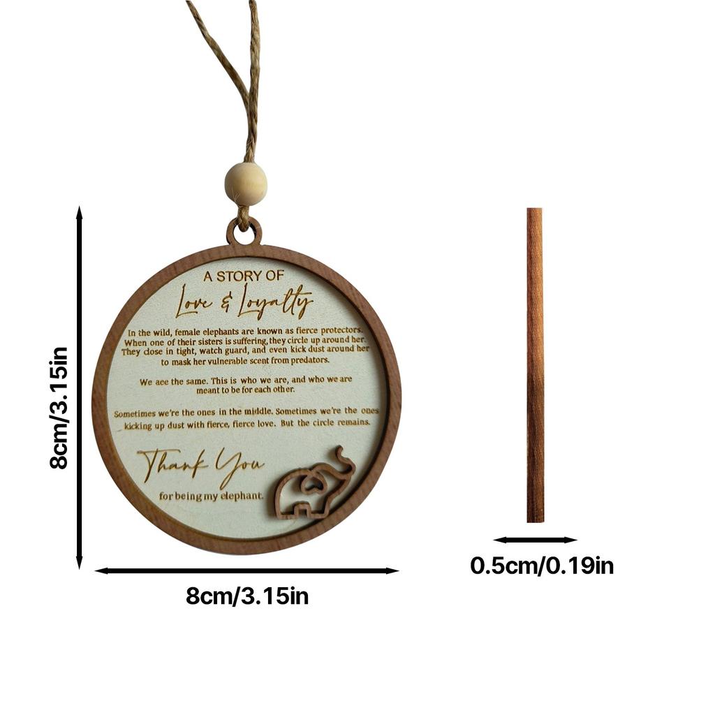 Elefant Holz Hängeornament Liebe und Loyalität Perfekt für Heimdekoration und Freundschaftsgeschenke