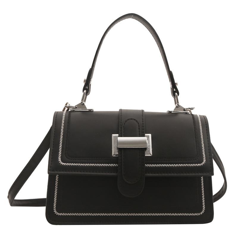 Black White Khaki Blue Brown Korean Style Fashion Handbag 2024 Spring Small Square Bag