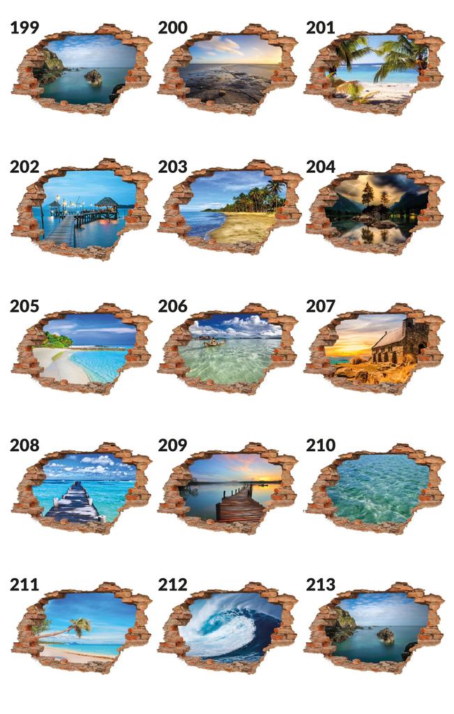3D stickers photo wallpaper brick view 160 x 110