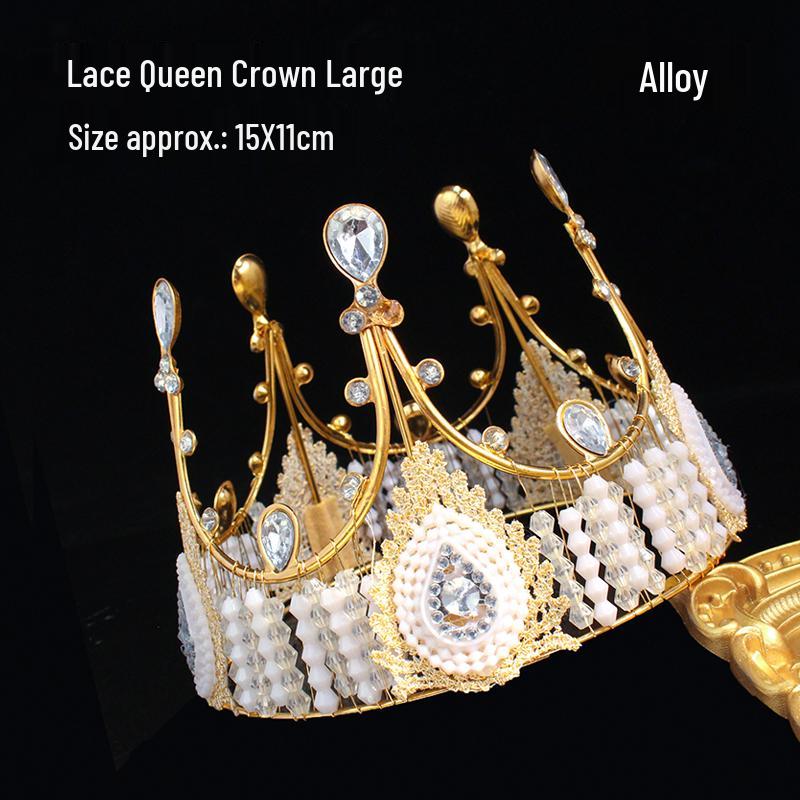 Queen Crown Cake Topper for Adults & Children - Gypsophila Pearl Birthday Decoration