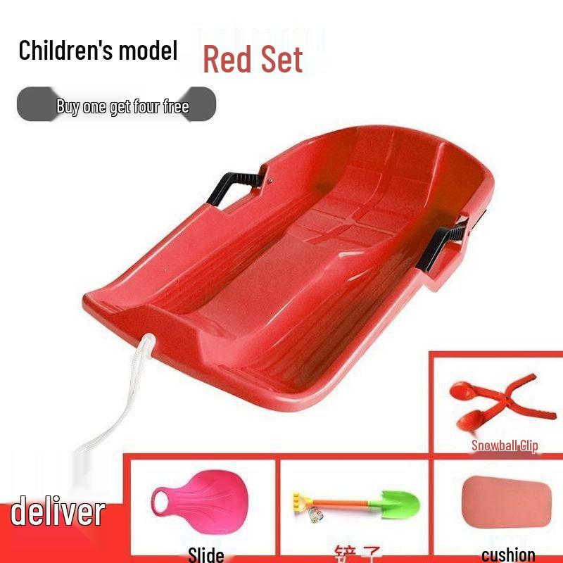 Durable Snowboard for Adults & Kids - Multi-Use Sled, Skateboard, and Sandboard with Cushion and Brake