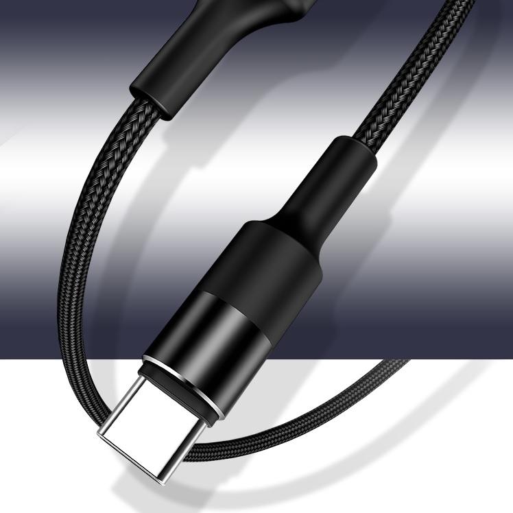 Usams Kabel Pleciony U5 2A Usb-C Czarny/Black 1,2M Sj221Tc01 (Us-Sj221)