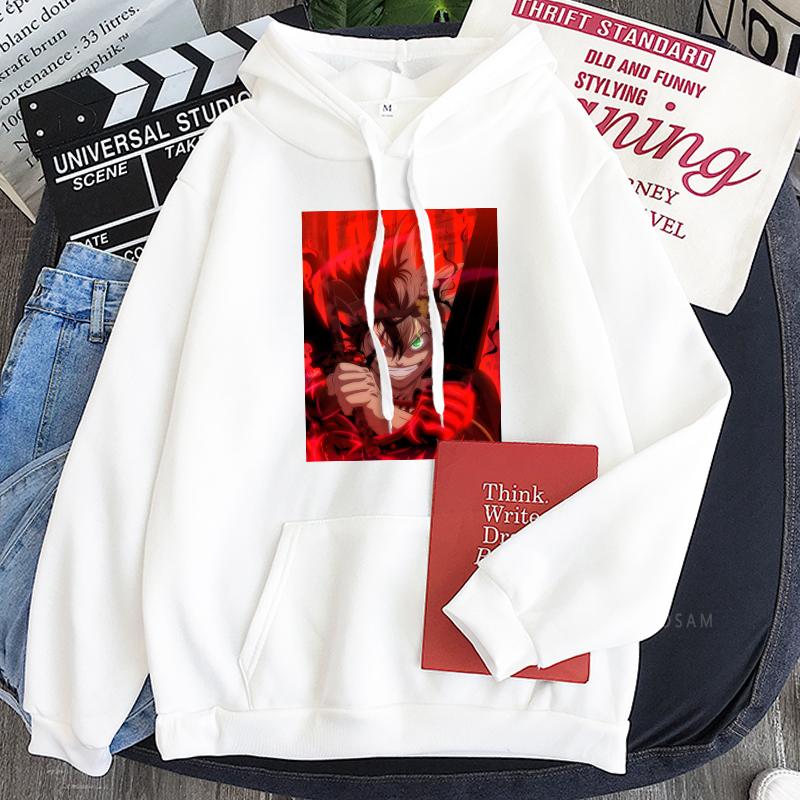 Anime Black Clover Asta Graphic Printed Hooded Men Women Manga Hoodies Casual Loose Sweatshirt Harajuku Unisex Streetwear