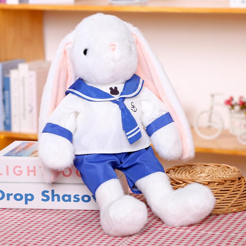 Cute Sailor Suit Cartoon Rabbit Plush Doll Toy For Kids Gift And Home Decor