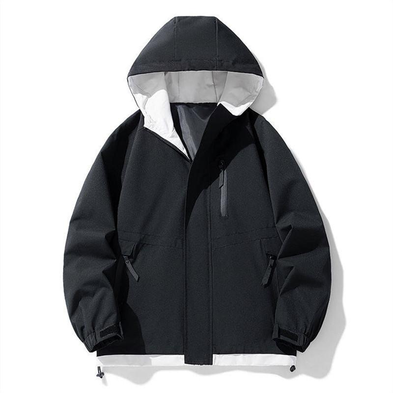 Spring Men's Windproof Waterproof Jackets Outdoor Loose Casual Couple Outwear Male Japan Style Hooded Zippers Jacket