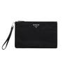 Prada Saffiano Emaille Dreieck Metall Logo Kosmetiktasche Herren Kosmetiktasche Schwarz 2NH006-064-F0002