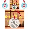 Charming 2020 Christmas Tree Hanging Ornament Circular Wood Decor For Quarantine Memories