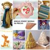 36 PCS Stricknadeln, Single Point karbonisierte Stricknadeln Spitzenschutz DIY handgefertigt