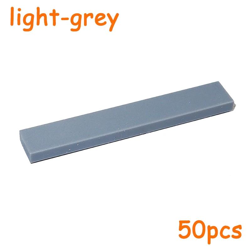 50PCS MOC Assemble Particles 6636 Size 1x6 Bricks Flat Tile Smooth 1*6 Building Blocks DIY Educational Creative Toy for Kids