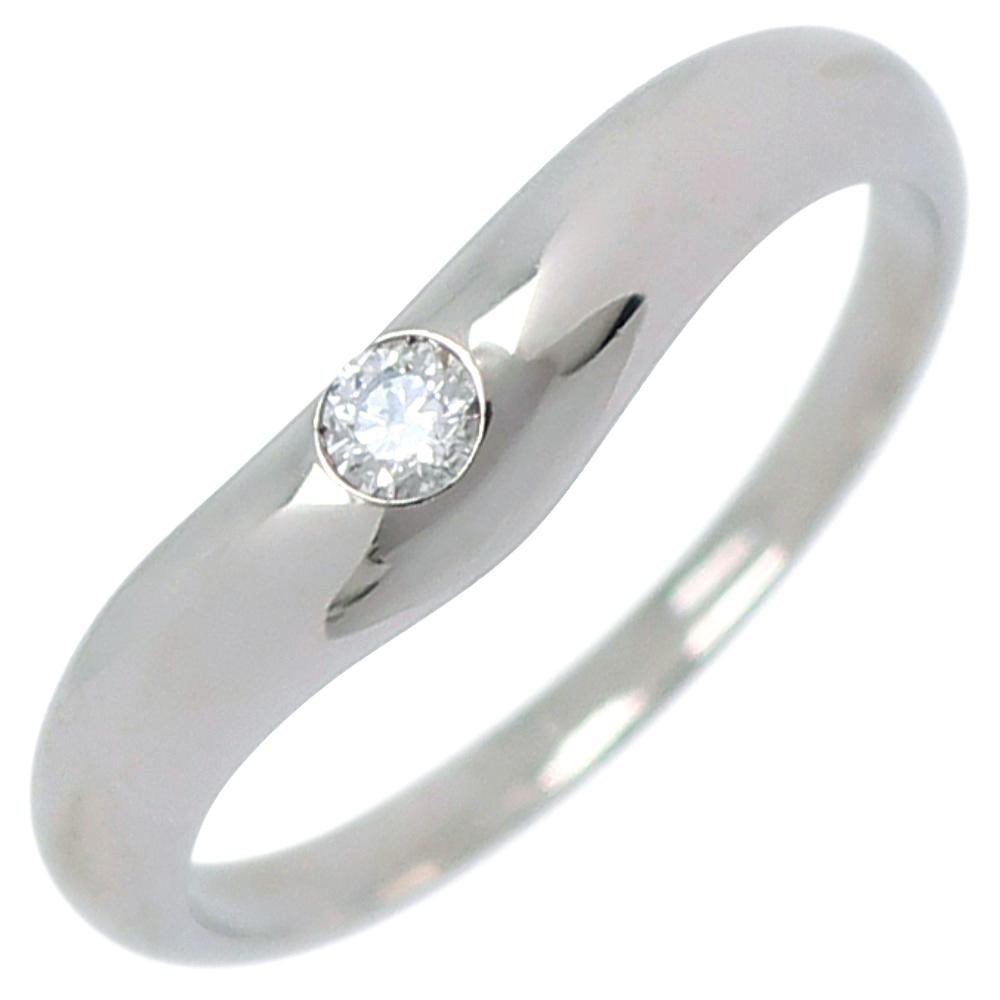 

BVLGARI corona Ring 1P diamond Pt950Platinum/diamond #5.4(US Size) 3.6g Women Used