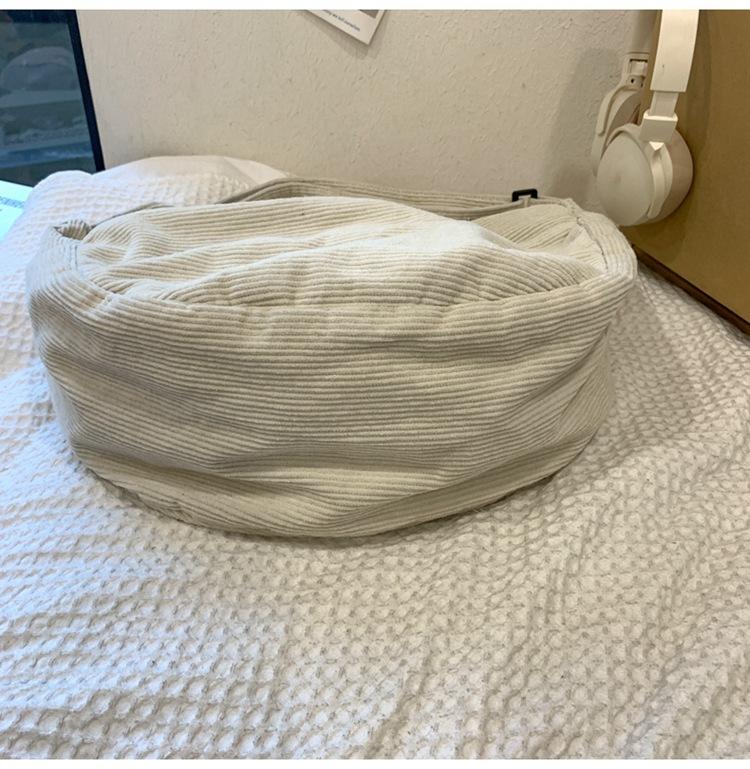 Leichte Cordtasche für Damen, einfarbig, Umhängetasche für Herren, Reise-Umhängetasche