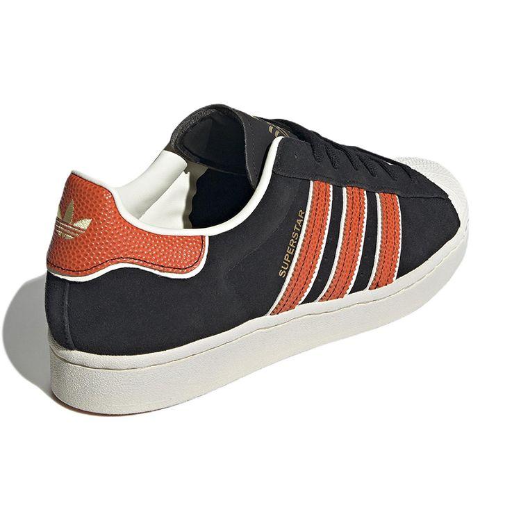 Adidas Originals Superstar Classic Retro Casual Low-Top Sneakers Unisex Sneakers Black White Red HR0463