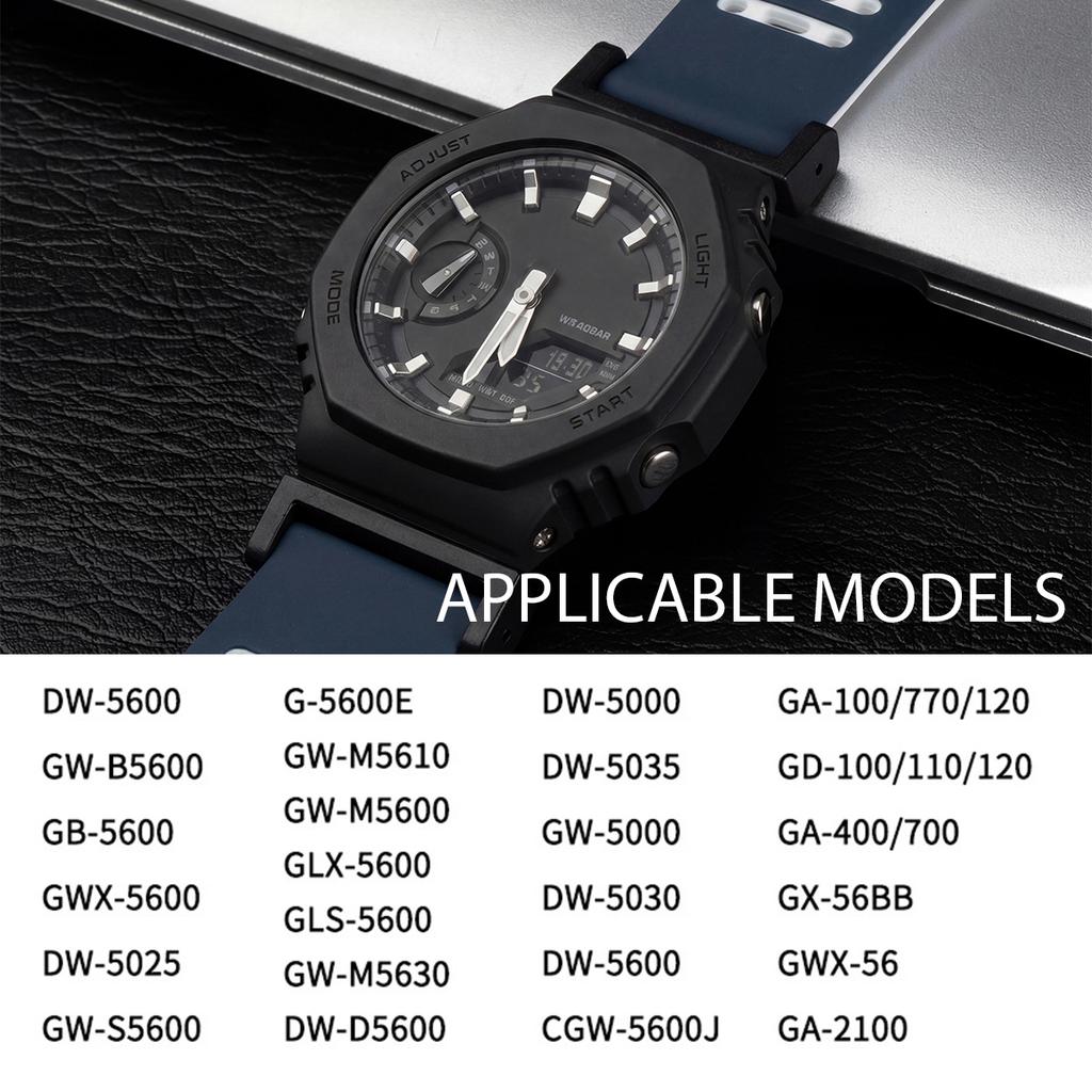 Rubber Band For Casioak GA2100 GA-110/100/120 GD-100 Sports Loop Silicone Bracelet For DW5600 5000 5030 Watchband Accessories