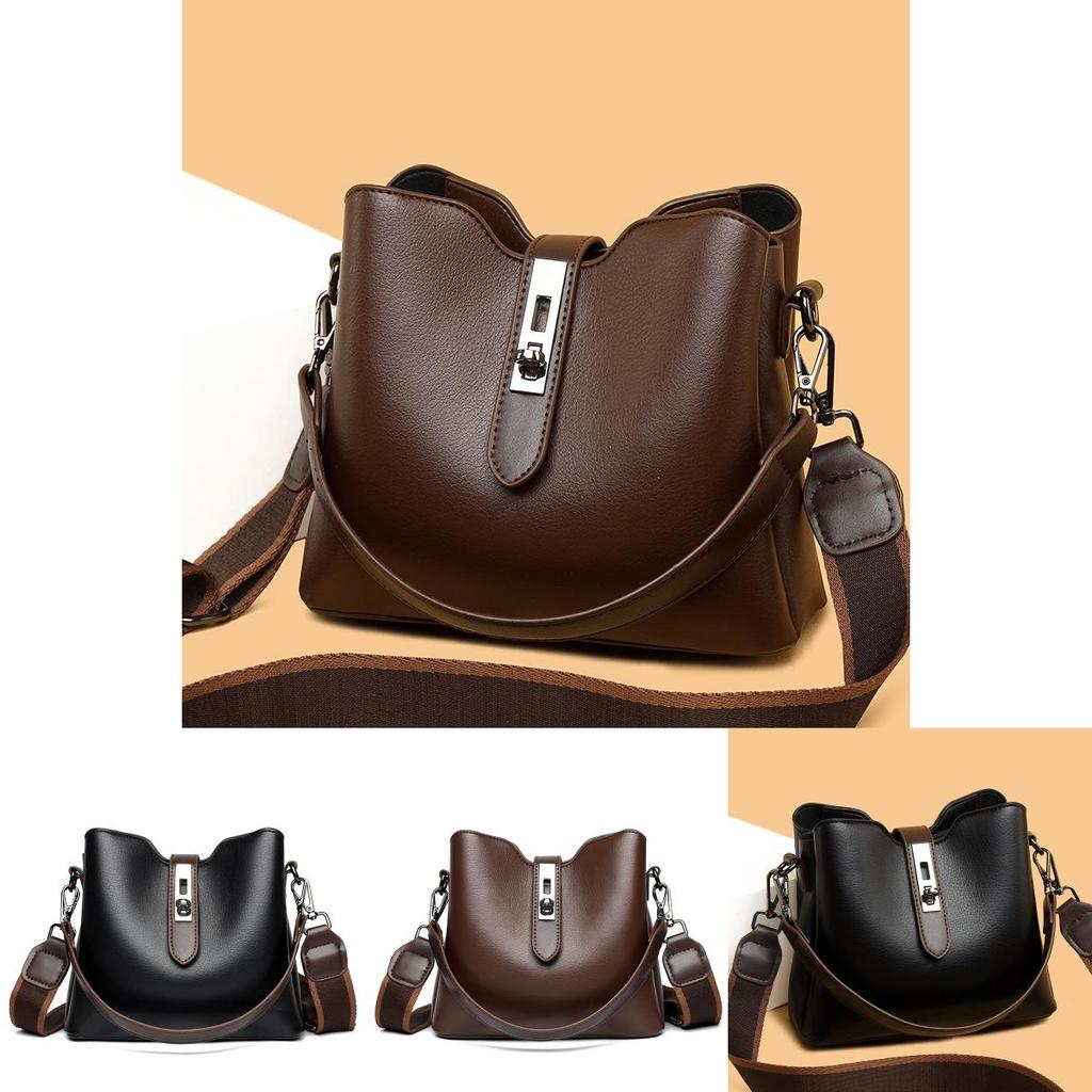 Elegant Pu Bucket Bag For Women With Vintage Charm And Spacious Design Ideal For Daily Use