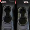 For Jeep Wrangler JK 2011-2017 4-Door Models Car Water Cup Holder Trim Cover Sticker Protector Real Carbon Fiber