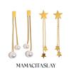 MamacitaSlay 316L Stainless Steel Irregular Double O Letter Earrings Waterproof 18K Gold Plated Jewelry Women's Charm Earrings